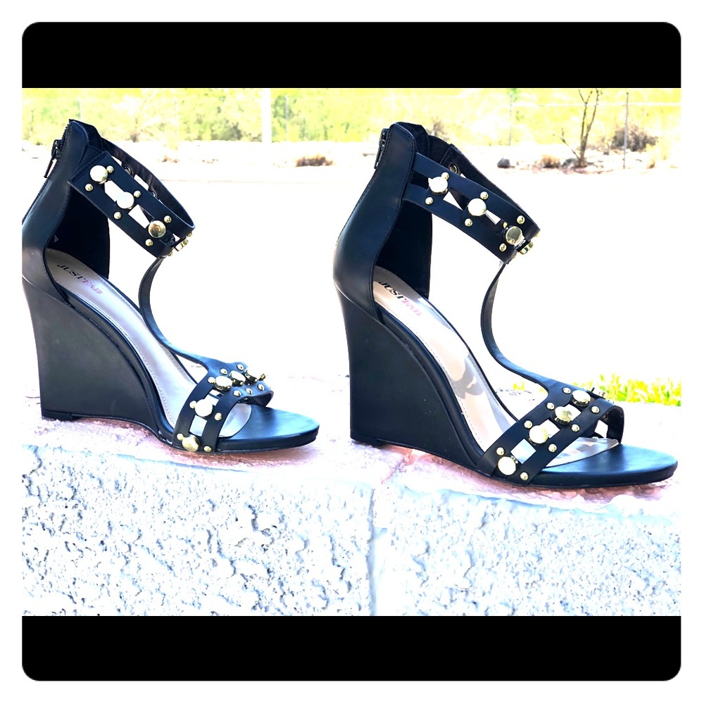 Black “Keisha” Wedge Heels